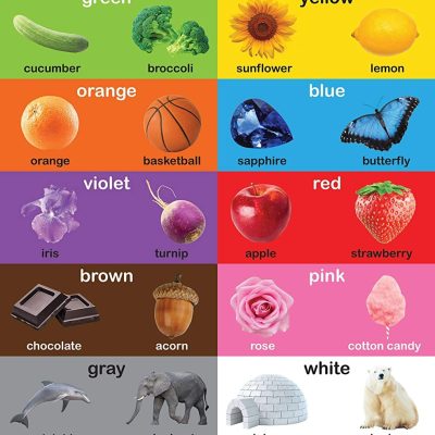 Colors Chart - Early Learning Educational Chart For Kids: Perfect For Homeschooling, Kindergarten and Nursery Students (11.5 Inches X 17.5 Inches)
