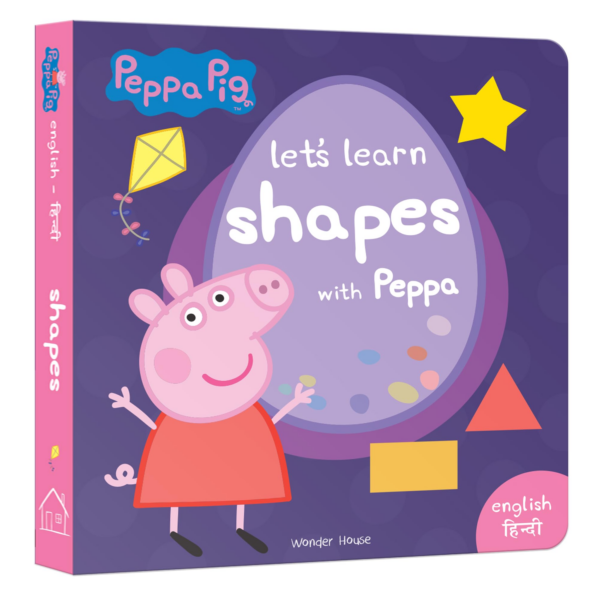 Peppa Board Book - Let's Learn Shapes with Peppa - English & Hindi: Early Learning for Children