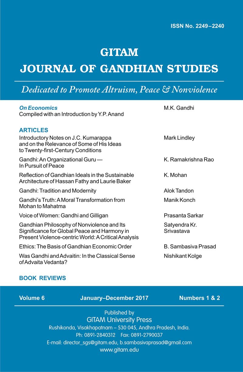 Gitam Journal of Gandhian Studies (Vol. 4 No. 1)
