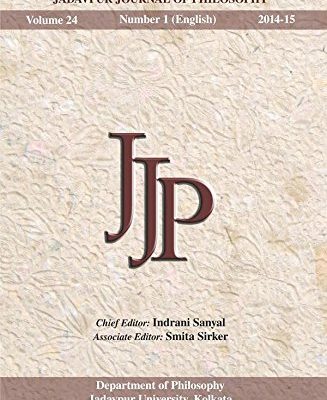 Jadavpur Journal of Philosophy Vol. 24 (no. 1)