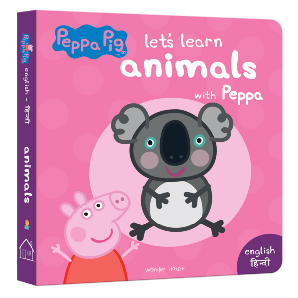 Peppa Board Book - Let's Learn Animals with Peppa - English & Hindi: Early Learning for Children