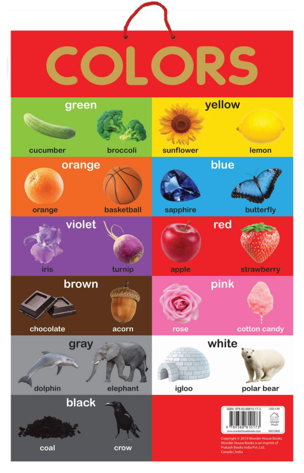 Colors - Early Learning Educational Posters For Children: Perfect For Kindergarten, Nursery and Homeschooling (19 Inches X 29 Inches)