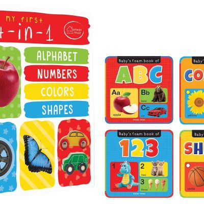 Gift Set of Foam Books: Foam Books For Babies (ABC Alphabet, 123 Numbers, Colors, Shapes)