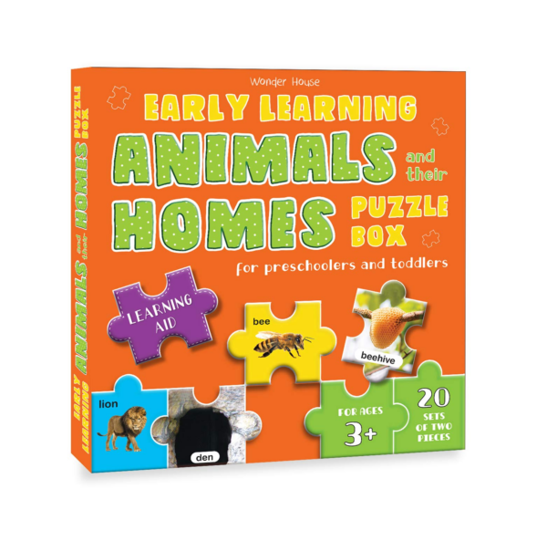 Early Learning Animals & Their Homes Puzzle Box For Preschoolers And Toddlers - Learning Aid & Educational Toy (Jigsaw Puzzle for Kids Age 3 and Above