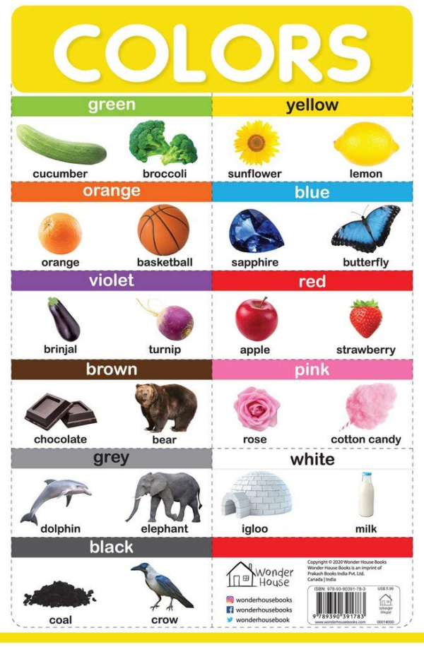 Colors - My First Early Learning Wall Posters: For Preschool, Kindergarten, Nursery And Homeschooling (19 Inches X 29 Inches)