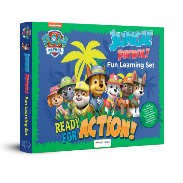 Nickelodeon Paw Patrol - Jungle Patrol! : Fun Learning Set (With Wipe And Clean Mats, Coloring Sheets, Stickers, Appreciation Certificate And Pen)