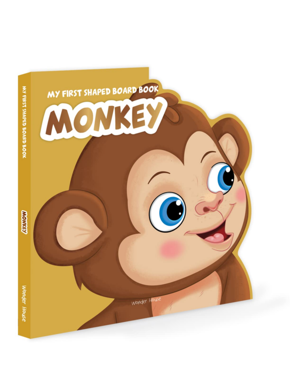 MyÂ FirstÂ ShapedÂ BoardÂ bookÂ - Monkey, Die-Cut Animals, Picture Book for Children