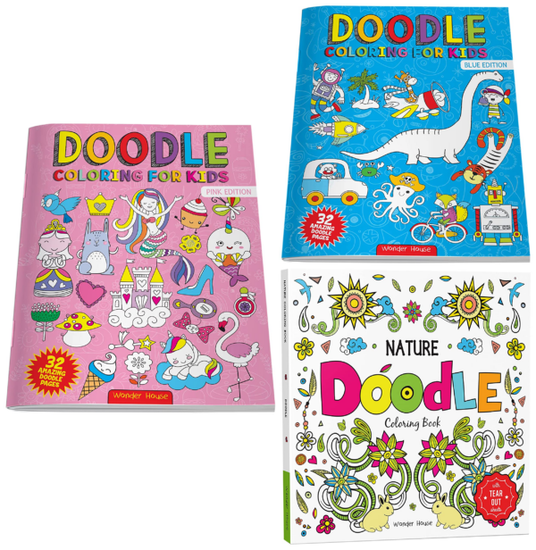Nature Doodle Coloring Book : Children Coloring Book With Tear Out Sheets