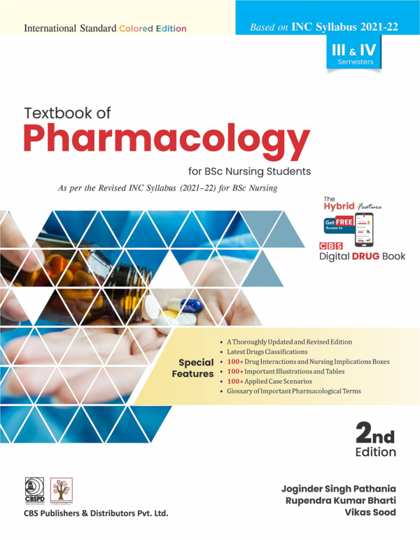 Textbook Of Pharmacology For Bsc Nursing Students, 2Nd Hybrid Edition