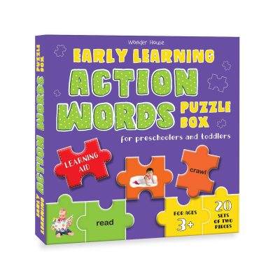 Early Learning Action Words Puzzle Box For Preschoolers And Toddlers - Learning Aid & Educational Toy (Jigsaw Puzzle for Kids Age 3 and Above