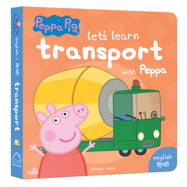 Peppa Board Book - Let's Learn Transport with Peppa - English & Hindi: Early Learning for Children