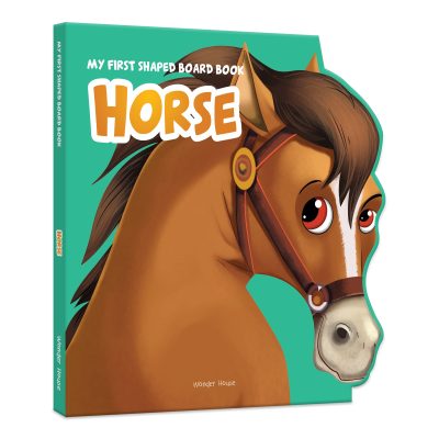 My First Shaped Board Book Illustrated Horse - Animal Picture Book For Kids Age 2+ Board Book