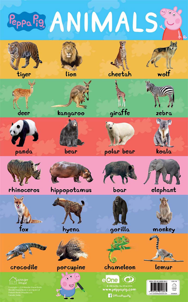 Learn with Peppa Pig : Early Learning Animals Chart for Children