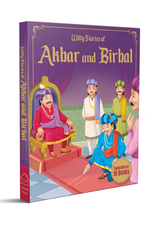 Witty Stories of Akbar and Birbal - Collection Of 10 Books: Illustrated Humorous Stories For Kids