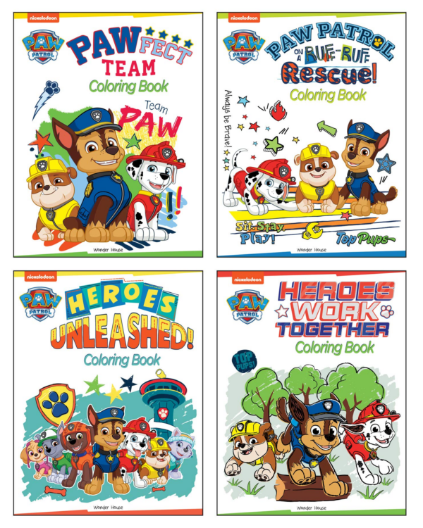 Paw Patrol Cool Pups Coloring Books Super Boxset : Pack of 4 Coloring Books For Kids