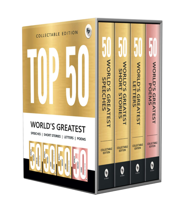 Top 50 World?s Greatest Short Stories, Speeches, Letters & Poems, COLLECTABLE EDITION (Box Set of 4 Books)