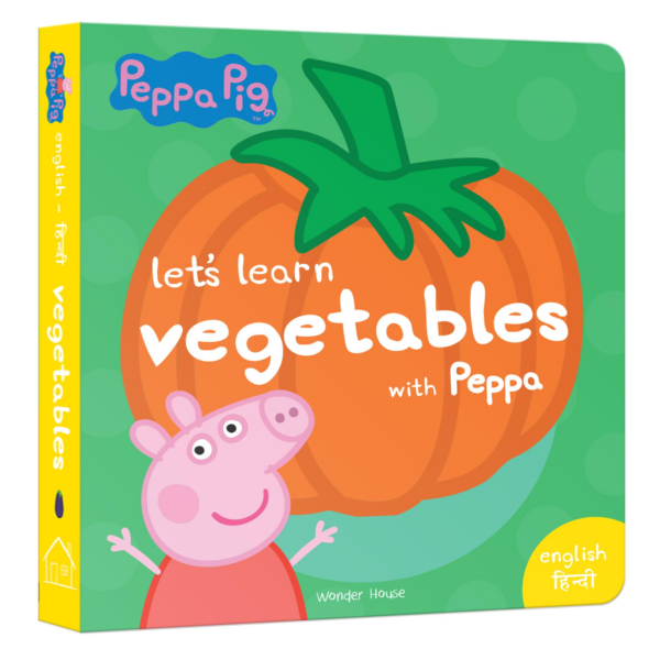 Peppa Board Book - Let's Learn Vegetables with Peppa - English & Hindi: Early Learning for Children