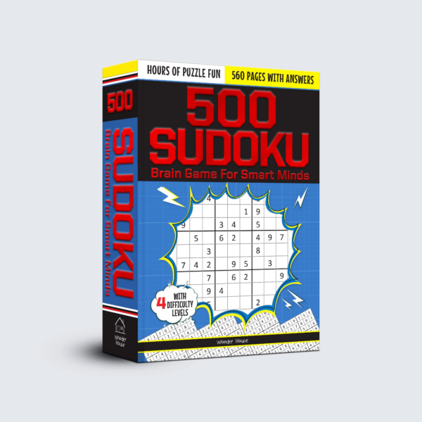500 Sudoku Brain Game For Smart Minds - Combination Of 4 Difficult Levels Simple, Medium, Complex, Killer - 480+ Brain Booster Puzzles And Hours Of Fun Games