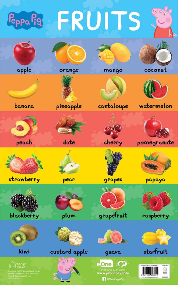 Learn with Peppa Pig : Early Learning Fruits Chart for Children