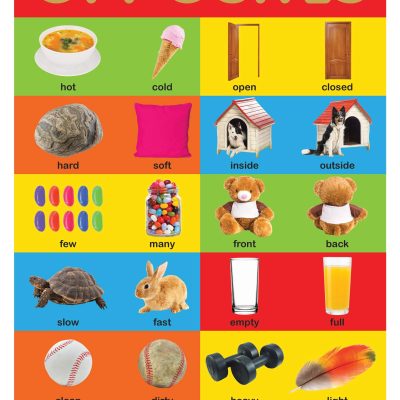 Opposites - Early Learning Educational Posters For Children: Perfect For Kindergarten, Nursery and Homeschooling (19 Inches X 29 Inches)