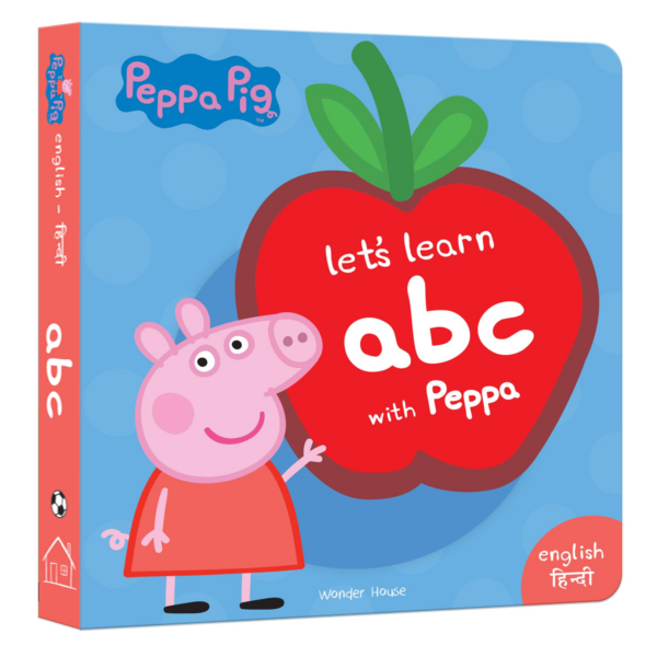 Peppa Board Book - Let's Learn ABC with Peppa - English & Hindi: Early Learning for Children