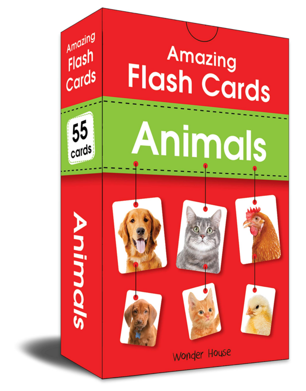 Amazing Flash Cards Animals: Early Development OF Preschool Toddler (55 Cards)