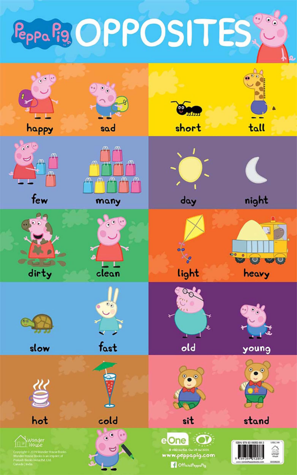 Learn with Peppa Pig : Early Learning Opposites Chart for Children