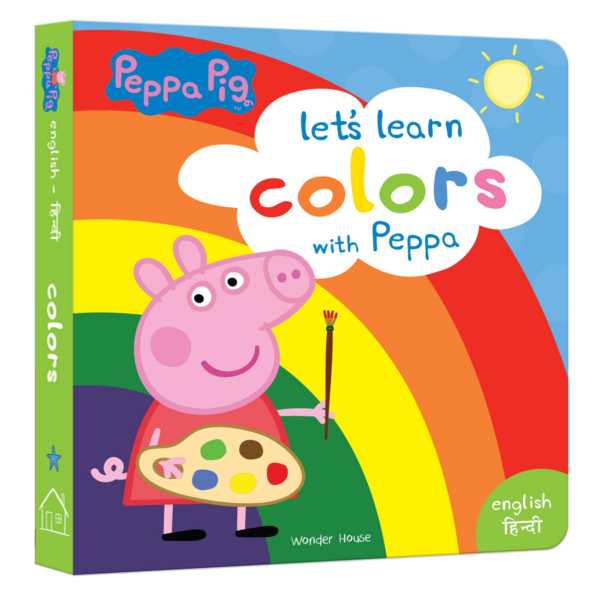 Peppa Board Book - Let's Learn Colors with Peppa - English & Hindi: Early Learning for Children
