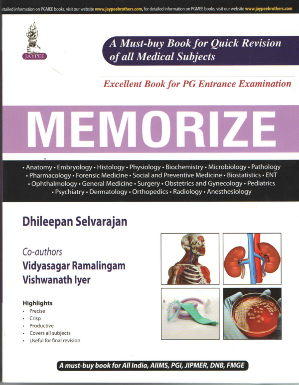 Memorize: For PG Entrance Examination