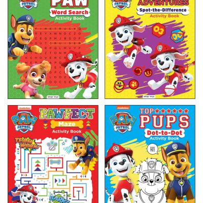 Paw Pups Super Activity Boxset (Set of 4 Books): Dot-to-Dot, Spot the Difference, Word Search & Maze