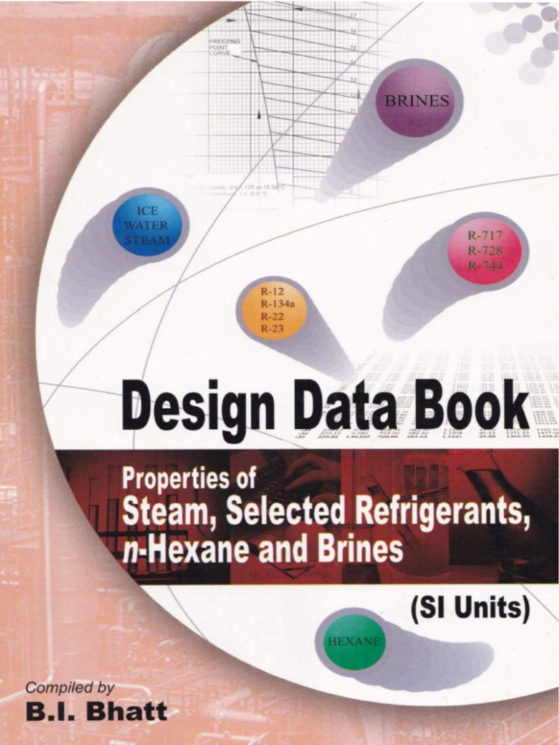 Design Data Book: Properties Of Steam, Selected Refrigerants, N-Hexane And Brines, 1/e