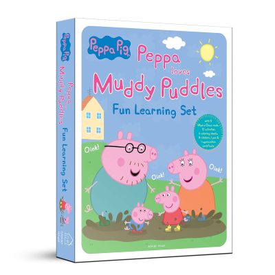 Peppa Pig - Peppa Loves Muddy Puddles : Fun Learning Set (with Wipe and Clean Mats, Coloring Sheets, Stickers, Appreciation Certificate and Pen)