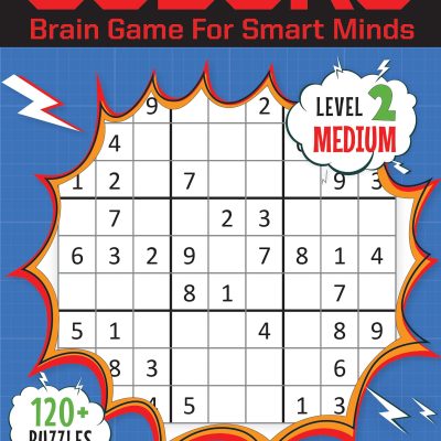 Sudoku - Brain Games For Smart Minds Level 2 Medium : Brain Booster Puzzles for Kids, 120+ Fun Games