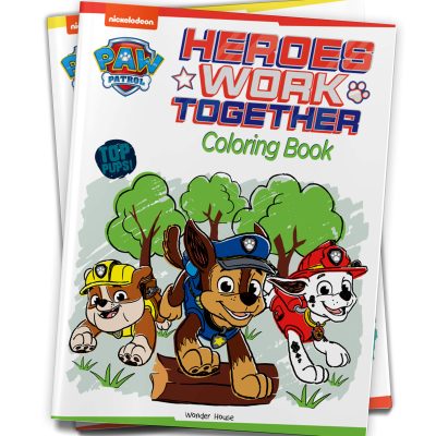Heroes Work Together: Paw Patrol Coloring Book For Kids