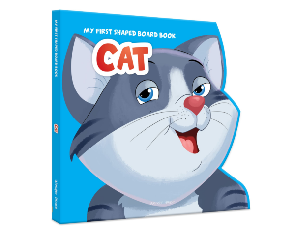 My First Shaped Board Book Illustrated Cat - Animal Picture Book For Kids Age 2+ Board Book