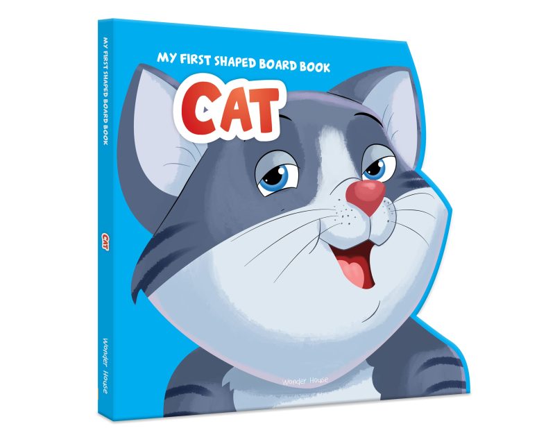 My First Shaped Board Book Illustrated Cat - Animal Picture Book For Kids Age 2+ Board Book