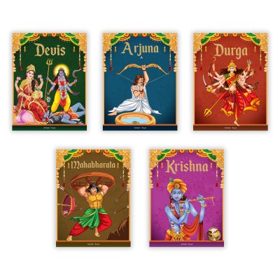 Children'S First Mythology Stories - Pack Of 5 Books (Devi, Durga, Arjuna, Mahabharta, Krishna)