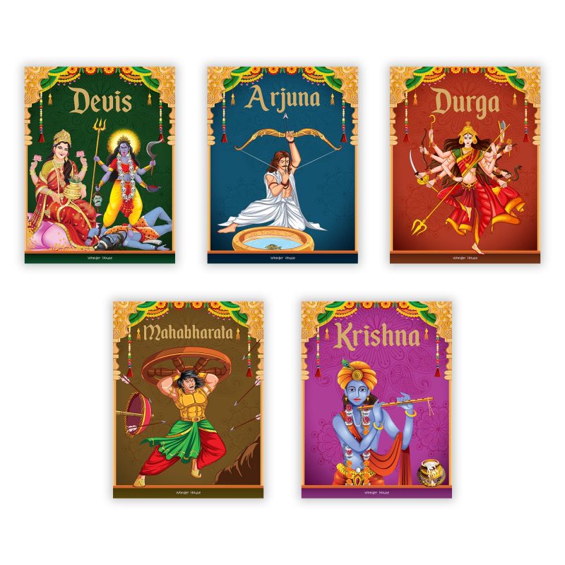 Children'S First Mythology Stories - Pack Of 5 Books (Devi, Durga, Arjuna, Mahabharta, Krishna)