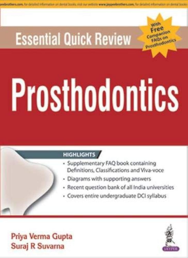 Essential Quick Review Prosthodontics With Free Companion Faqs On Prosthodontics