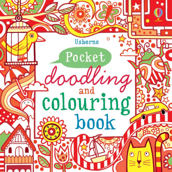 Red Pocket Doodling & Colouring Book