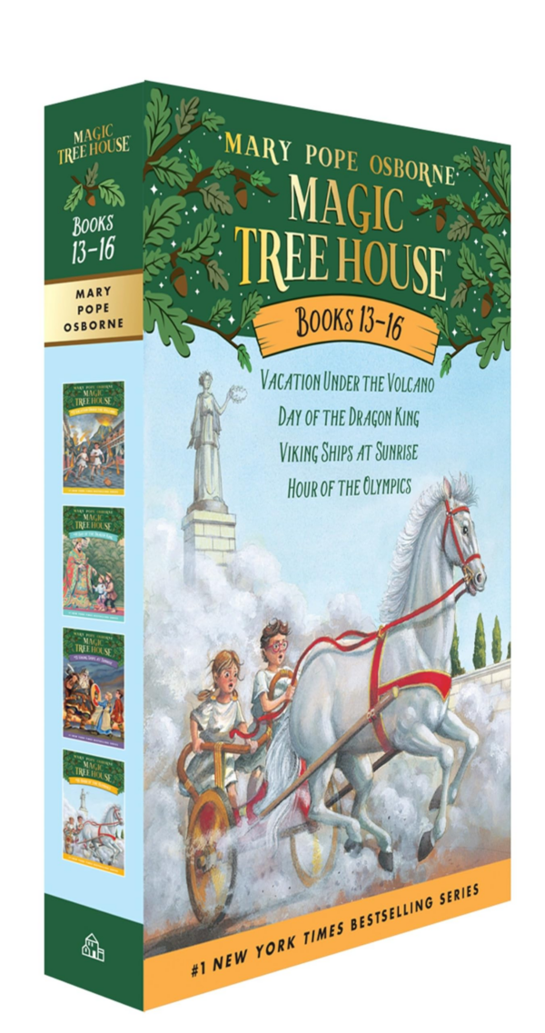 Magic Tree House Books 1316 Boxed Set: Vacation Under the VolcanoDay of the Dragon KingViking Ships at SunriseHour of the Olympics