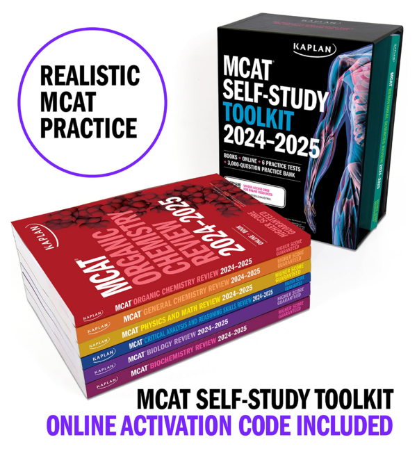 MCAT SelfStudy Toolkit 20242025: Includes MCAT Complete 7 Book Set, 6 Full Length Online Practice Tests Customizable 3,000 Question Practice Bank: Practice Bank (Kaplan Test Prep)