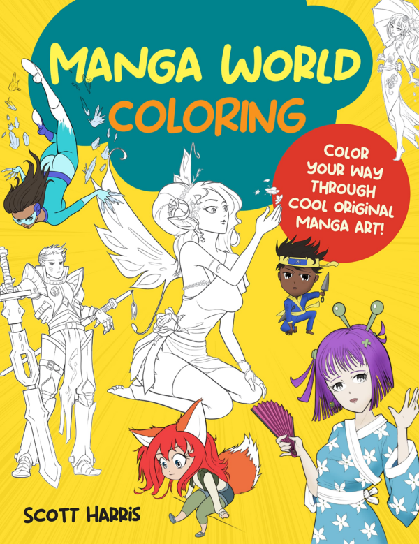Manga World Coloring: Color Your Way Through Cool Original Manga Art