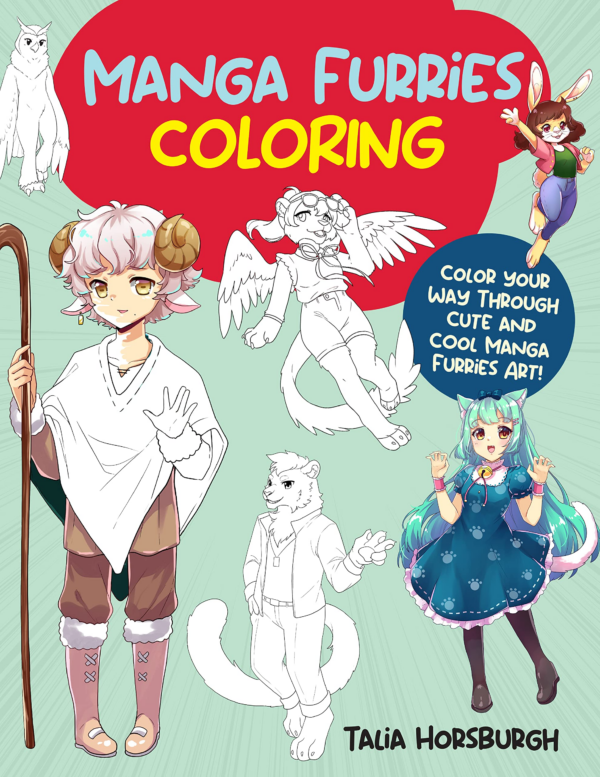 Manga Furries Coloring: Color Your Way Through Cute and Cool Manga Furries Art