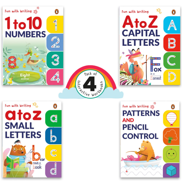 Fun with Writing (Pack of 4 Books) (Penguin Early Learning Series): A set of 4 Activity Books for PreSchool Kids, Toddlers