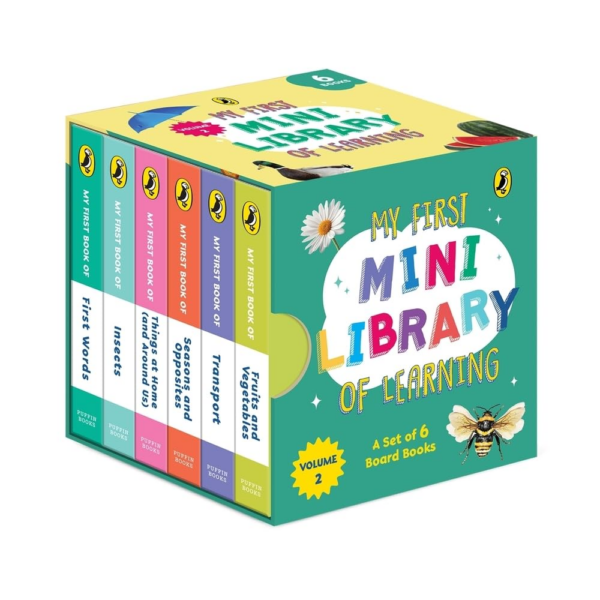 My First Mini Library of Learning (Volume 2): Fruits & Vegetables, Transport, Seasons & Opposites, Things at Home, Insects, First Words