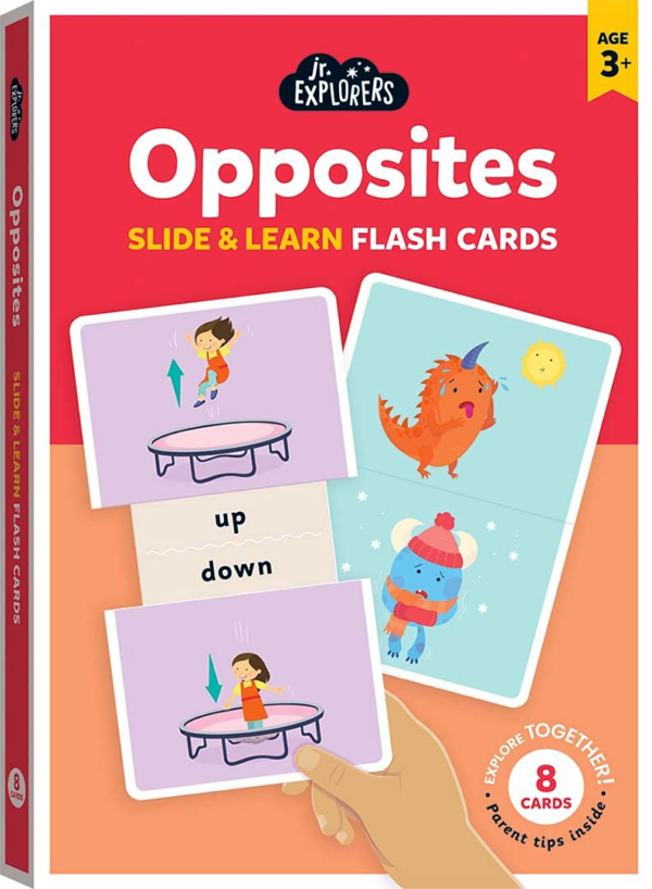 Junior Explorers Slide And Learn Flashcards: Opposites