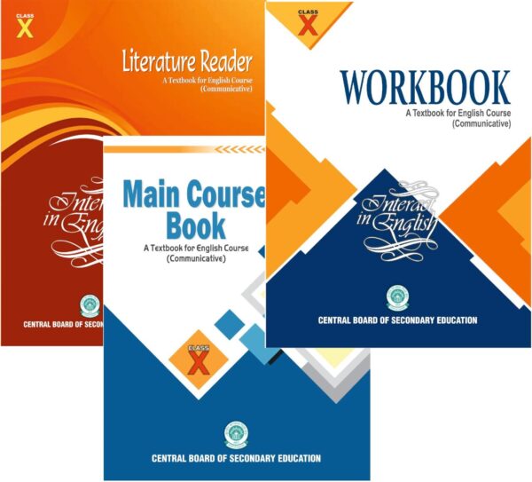 Interact in English Literature + Main Course Book (MCB) + Workbook For class 10 | A textbook for English course (Communicative) - Combo Set of 3 Books For Class X