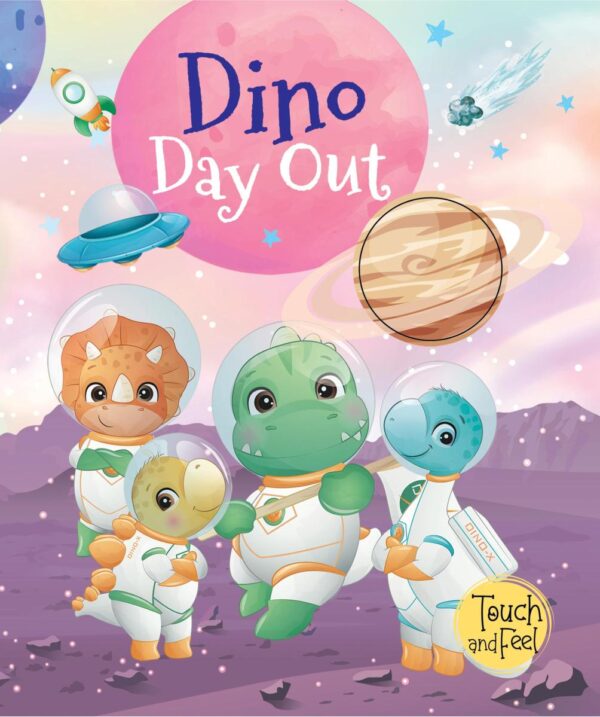 Booktopus Touch and Feel Board Book - Dino Day Out Sensory Book for Toddlers - Textured Baby Books for 4+ Years - Interactive Learning Book