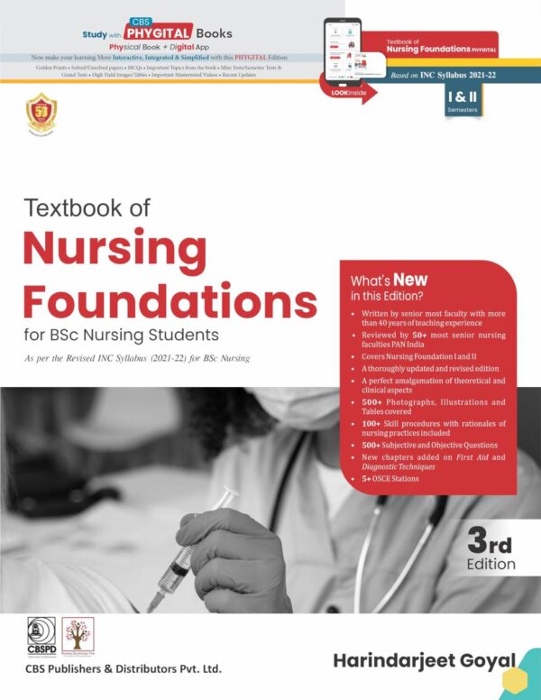 TEXTBOOK OF NURSING FOUNDATIONS FOR BSC NURSING I & II SEMESTERS 3ED (PB 2025)